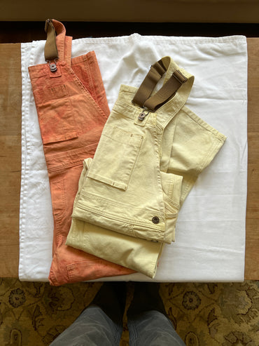 naturally dyed overalls