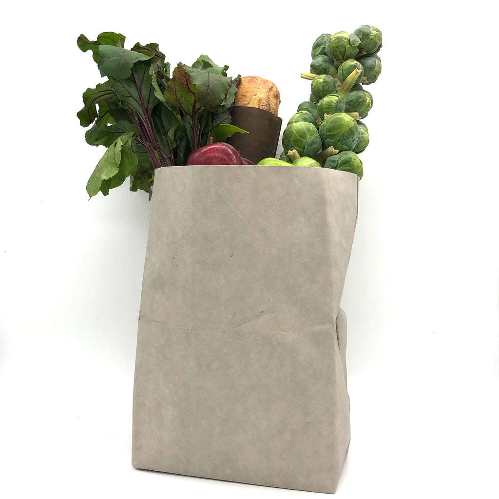 gray grocery bag